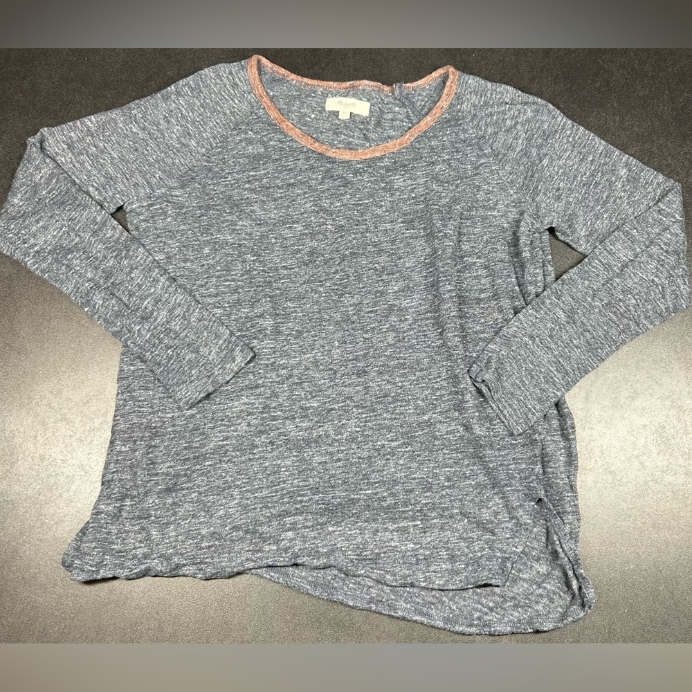Madewell Size XS Marbled Grey Long Sleeve Ringer T-Shirt